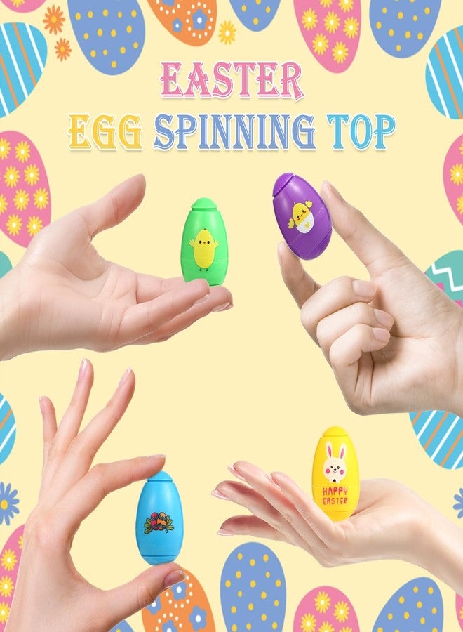 CHHOEAV 12 Pcs Egg-Shape Fidget Spinner Toys for Kids Adults Easter Basket Stuffer, Colorful Spinning Ball for Easter Egg Fillers, Party Favors Gifts for Kids Boys Girls - Image 5
